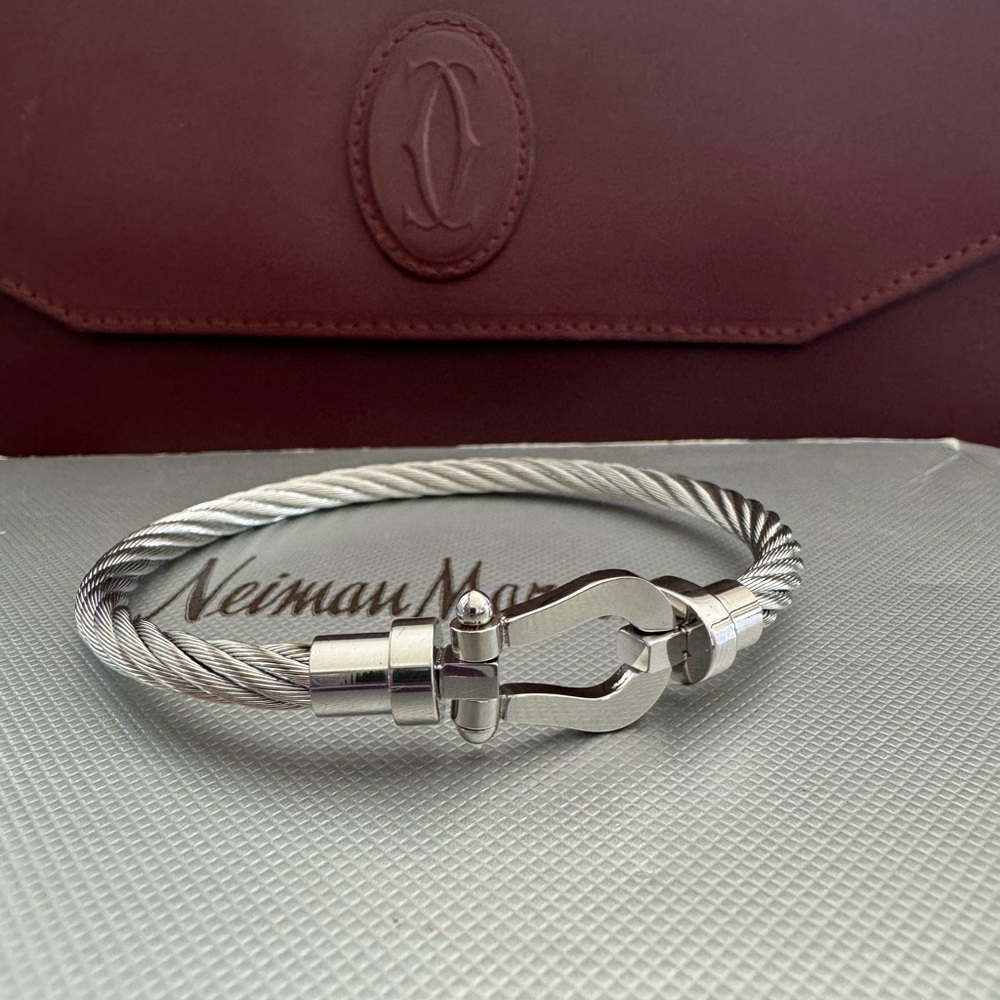 $5,000 French Buckle Cord Bracelet 18k